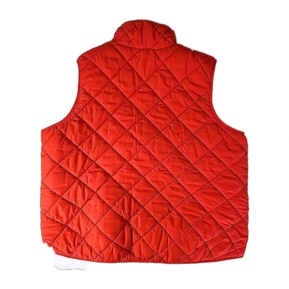 Workshop Republic Clothing Women's 3X Red Quilted Puffer Vest Full Zip‎ Pockets